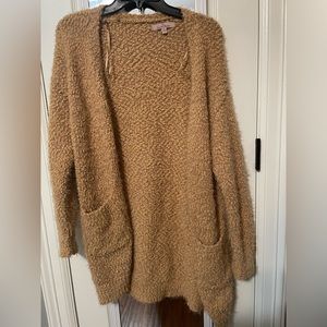 Mustard eyelash cardigan